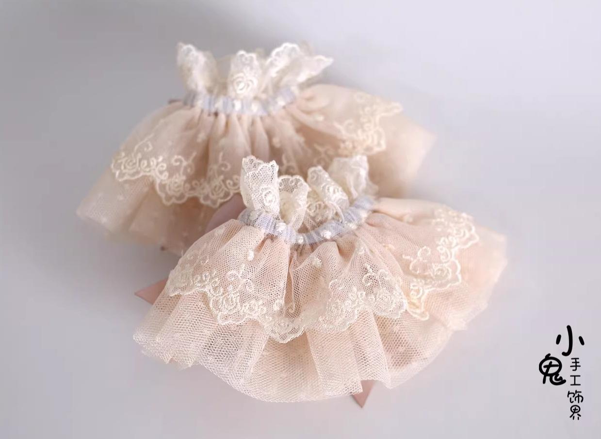 Elegant Champagne Lolita Headdress, Floral & Bows