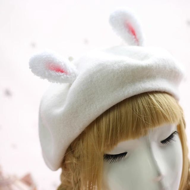 Xiaogui - Retro Lolita Christmas Deer Horn Beret Multicolors