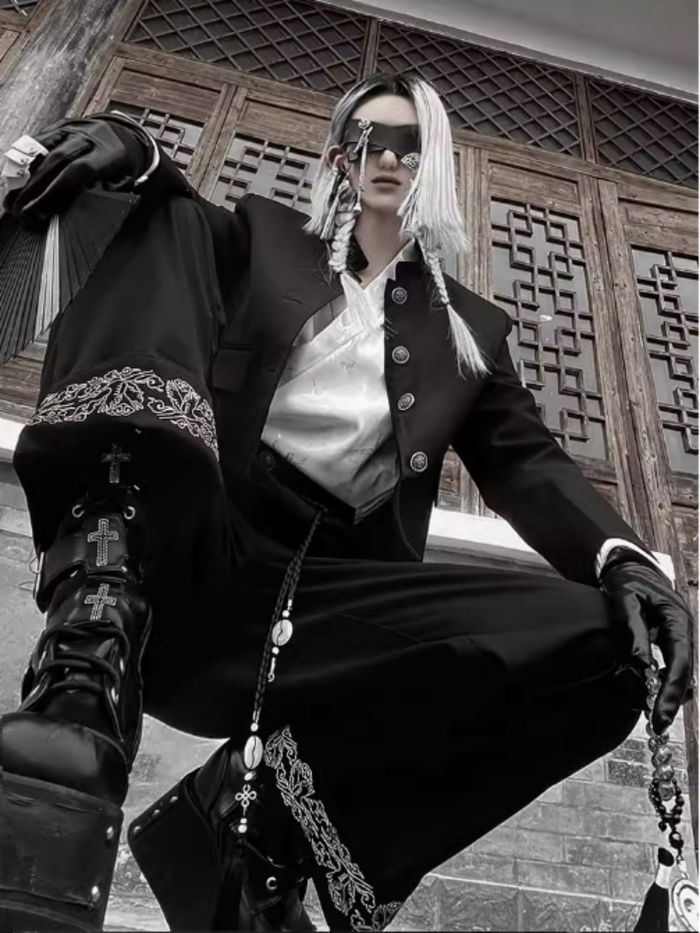 CastleToo~Chinese-style Han Element Zhongshan Suit Dragon and Crane Pattern 39590:630824