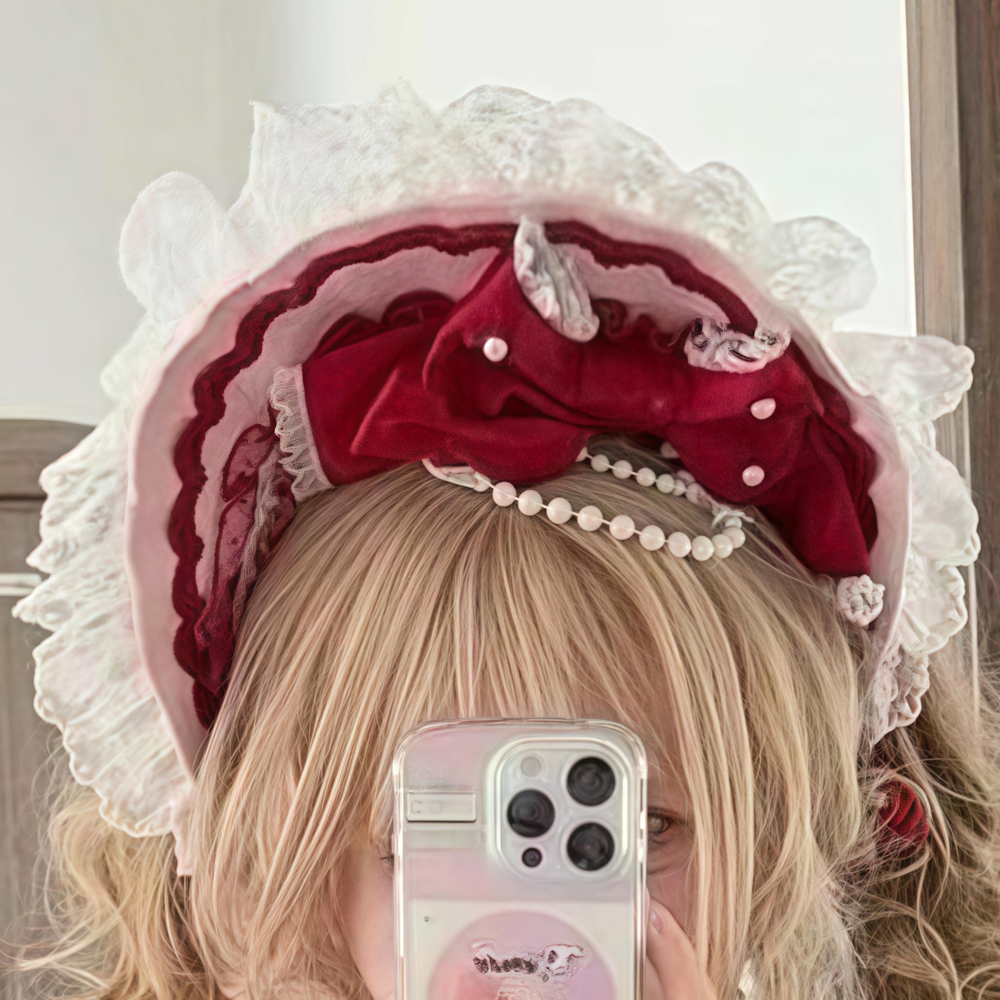 Sakurahime - Ribbon Strawberry - Sweet Lolita JSK and BNT with Old School Lolita Style 42537:744395