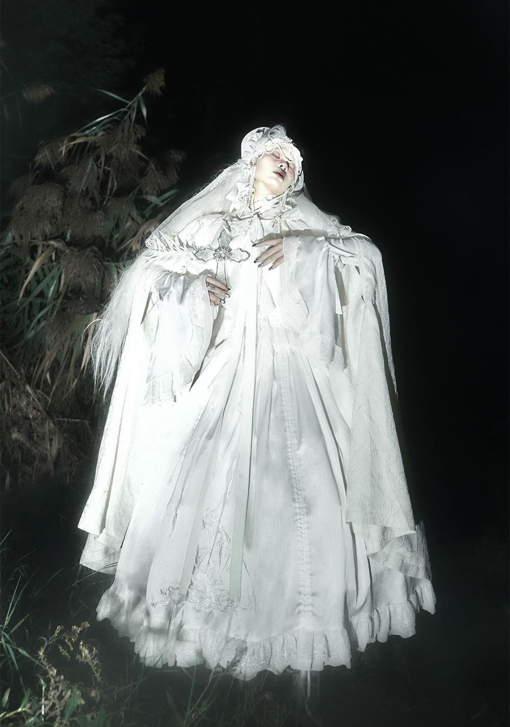 ZJstory~Gothic Lolita Cape Long-sleeved Shawl with Detachable Hood 42129:734120