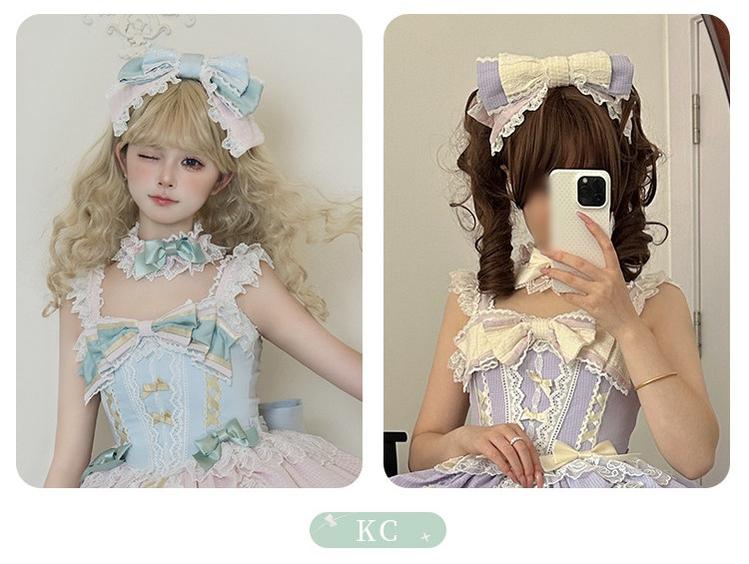 Dream Melody - Gorgeous Sweet Lolita JSK Dress, Lace & Bows 44442:809795