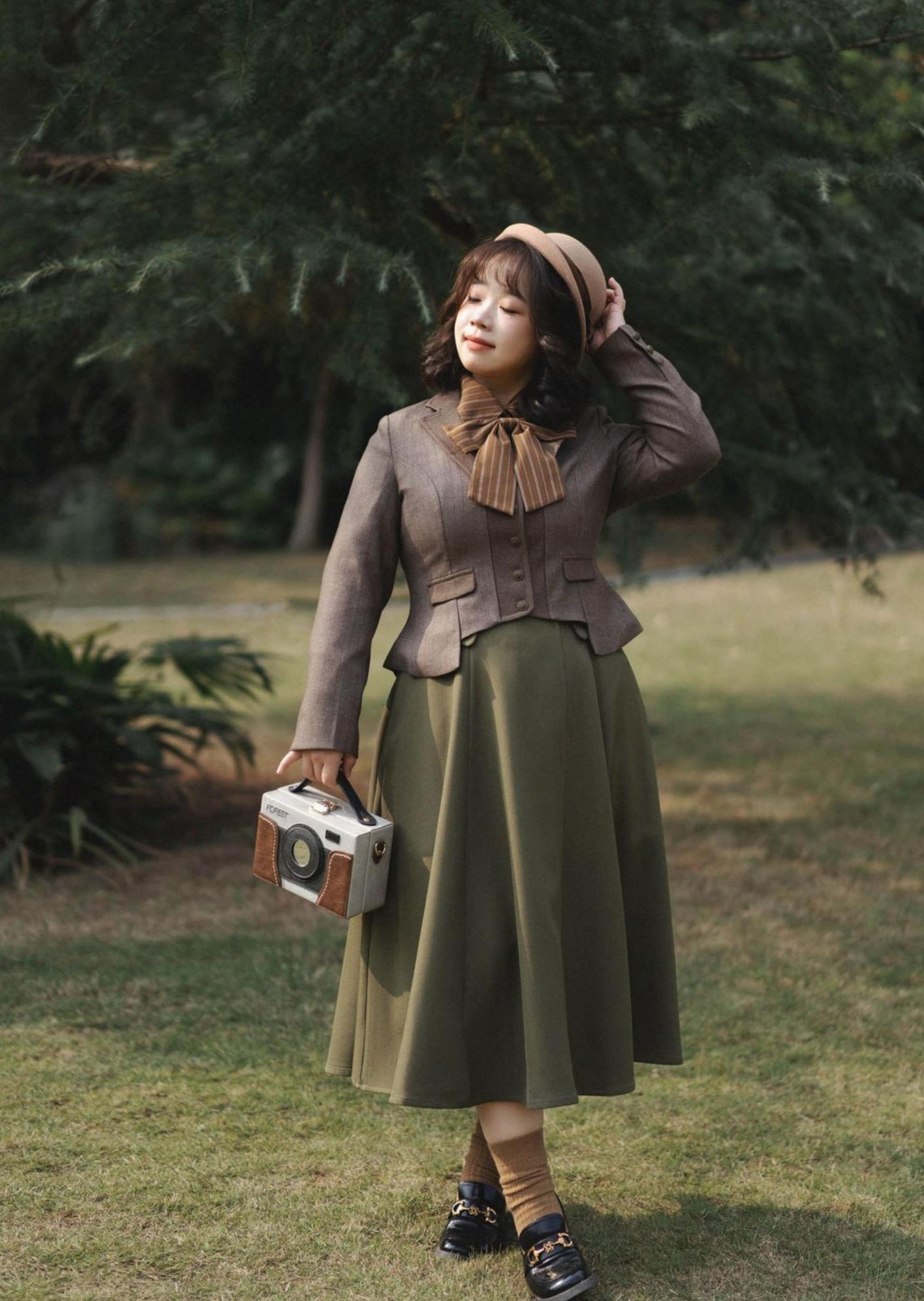 Forest Wardrobe - Foggy Forest - Elegant Lolita A-line JSK Dress, Side Pockets 44271:801693