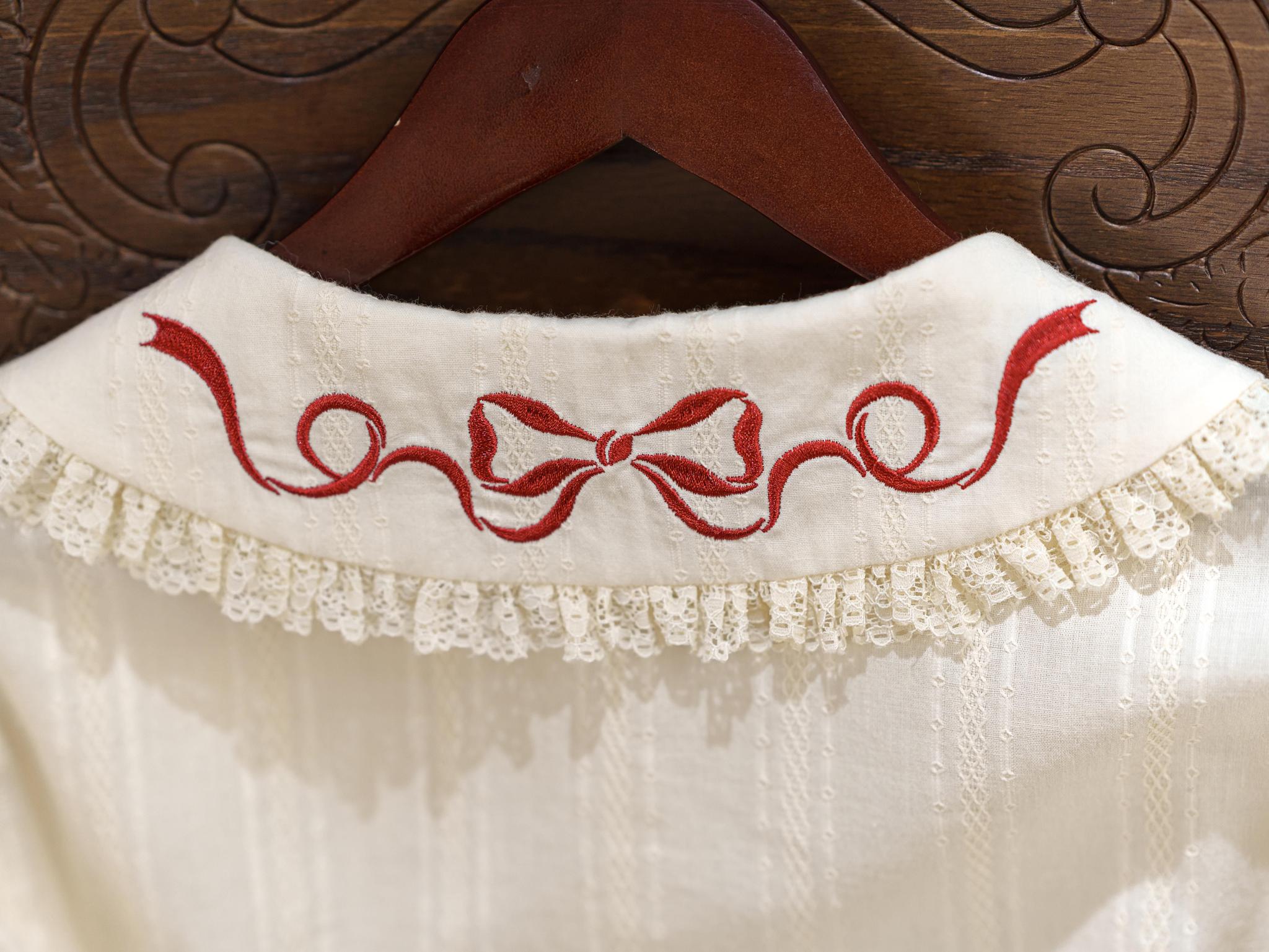 Abundant Tea Time - Kawaii Lolita Blouse, Cotton & Embroidery 45002:831078