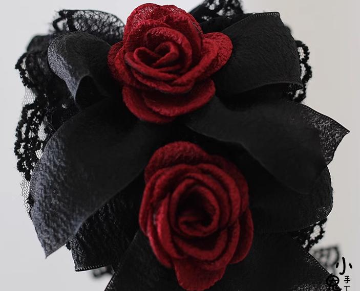 Xiaogui - Goth Lolita Headwear Black Lace KC