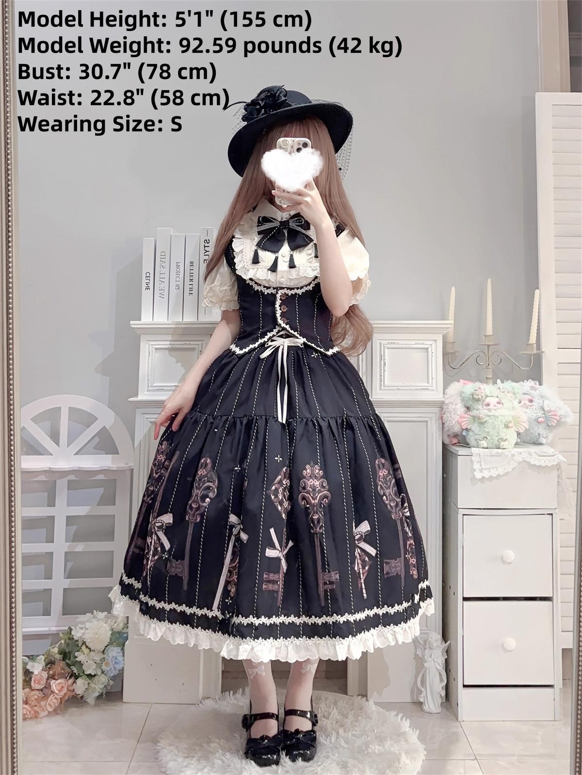 Uncle's Workshop - Secret Key - Classic Lolita Dress Suit, Key Print 43925:791034