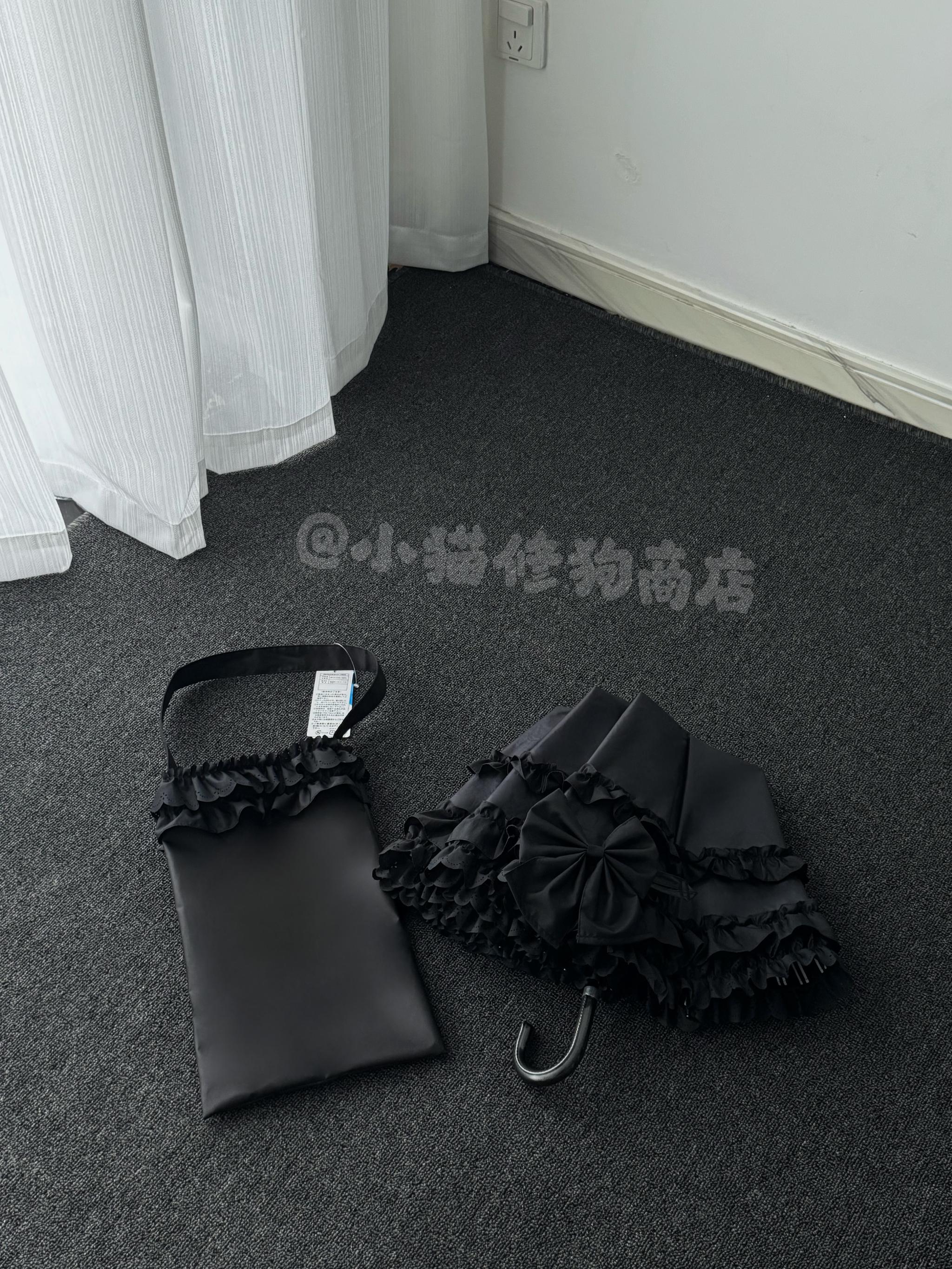 Classic Lolita Foldable Sunscreen Parasol with Ruffles 45588:854158