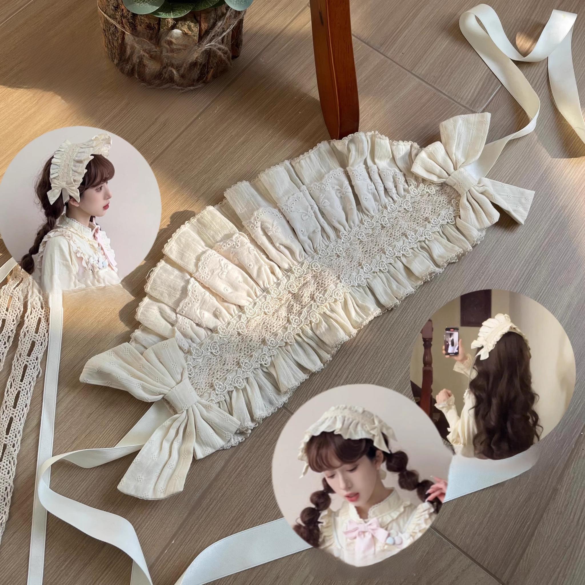 Uncle's Workshop - Dreamy Macaron - Sweet Lolita JSK Dress Solid Color Shirt S Headband