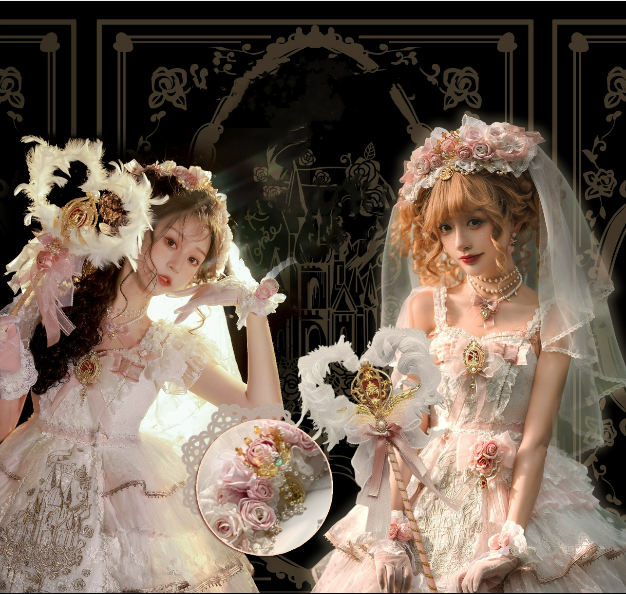 Red Maria~Lacie~Princess Bridal Lolita Accessories   