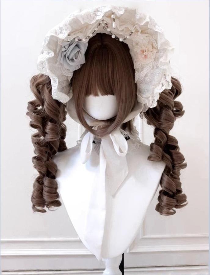 Sinwavy - Doll Like Lolita Wig, Detachable Curl Ponytails 44203:798621