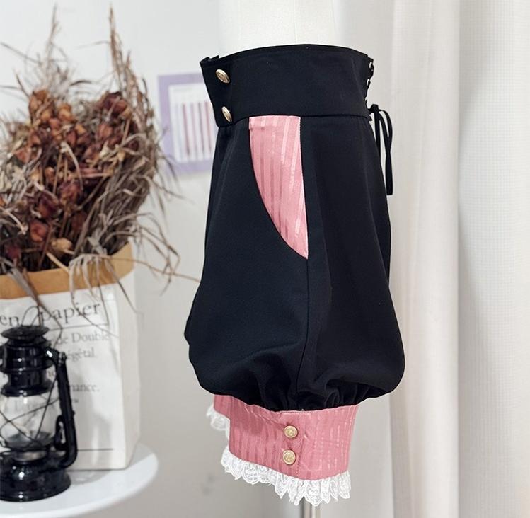 CastleToo - Candy Shop - Ouji Lolita Vest Outfit With Patchwork Design/Bow Details