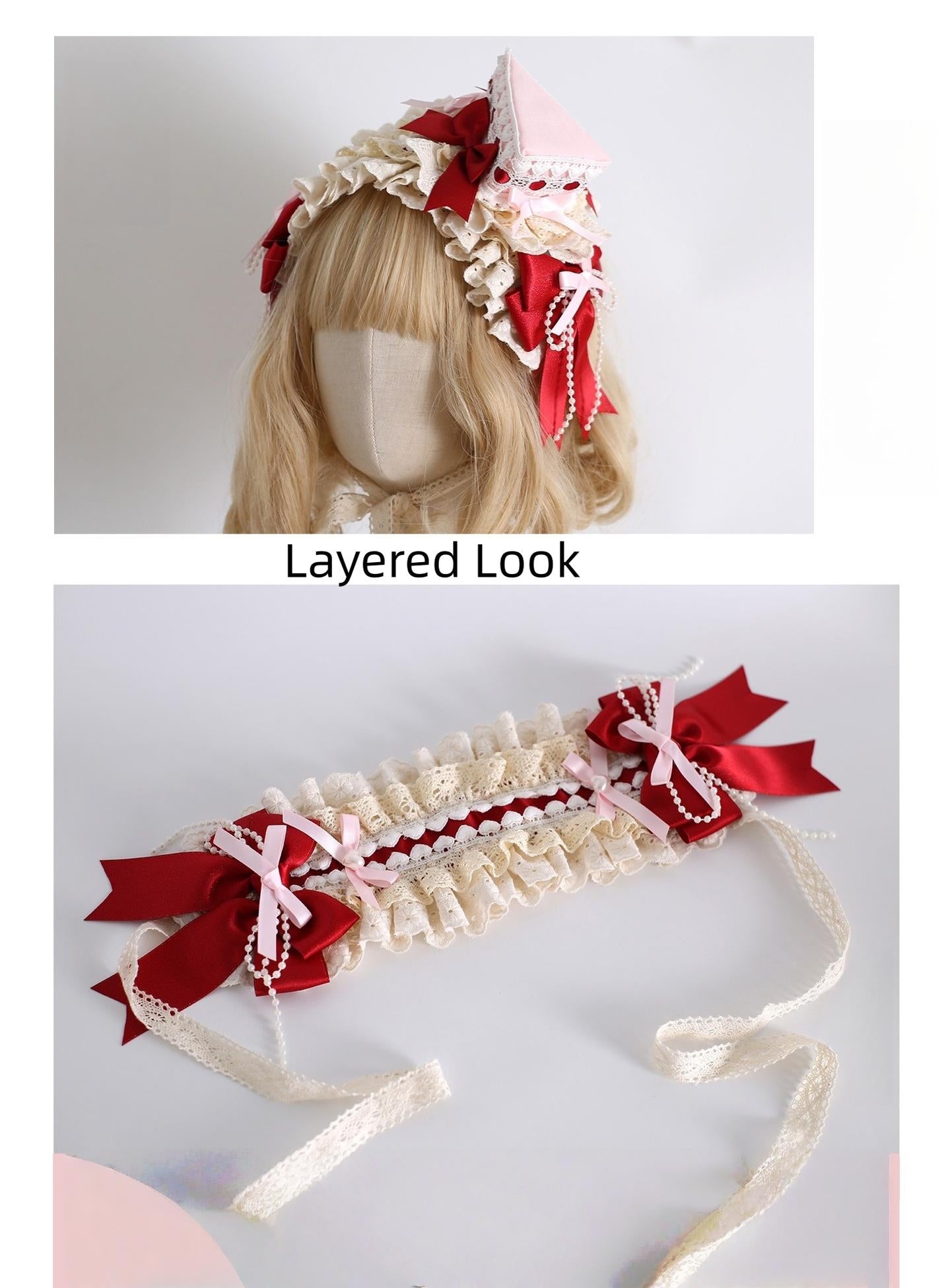 Xiaogui - Sweet Lolita Headdress, Triangle Cake Clip