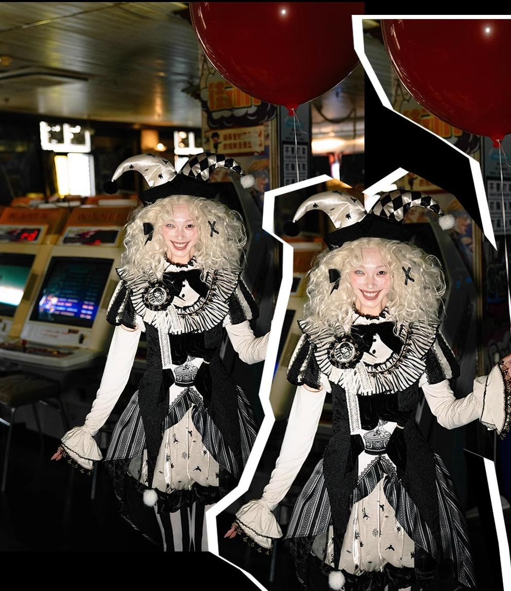 LizBird - Bizarre Toy Box - Halloween Gothic Lolita Skirt Suit Goth Shirt and Bloomers 41912:718720