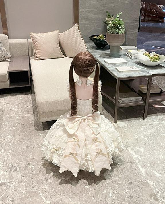 Luminous Whisper - Sweet Lolita Princess Jumper Dress, Layered Hem