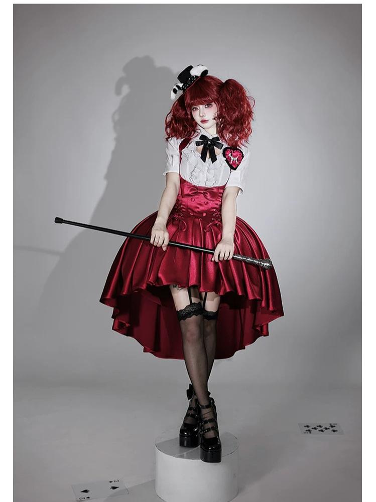 Dalmatian - Gothic Lolita Bust-supporting JSK Dress, High-low Hem 45605:855131