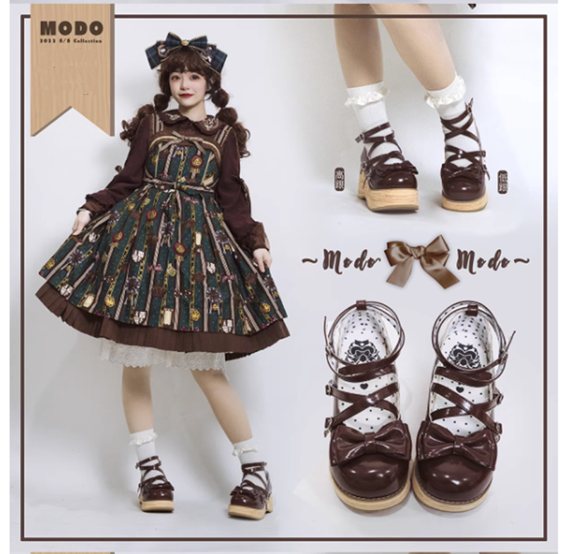 MODO - Sweet Lolita Round-Toe Platform Shoes