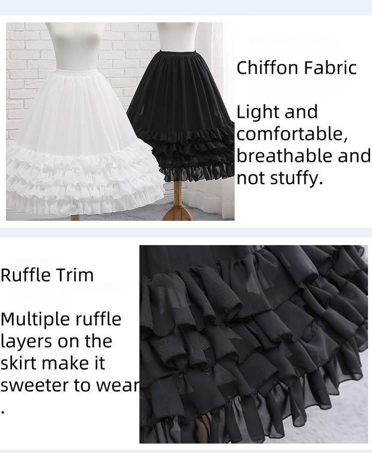 Manyiluo~Elegant Lolita A-type Carmen Adjustable Fishbone Petticoat 15138:764847