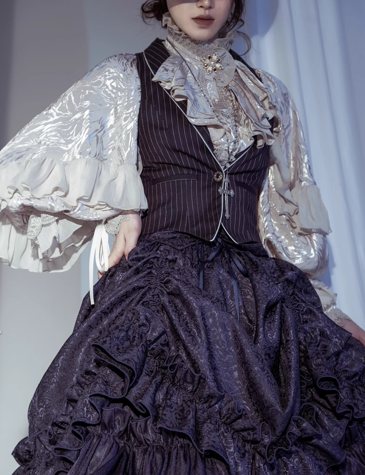 ZJstory - Dragon Bone Cemetery - Gothic Lolita Long Sleeve Blouse 13668:751013