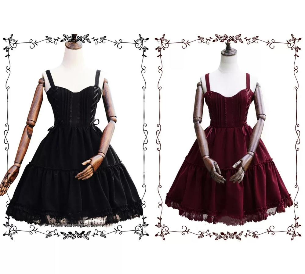 Tiny garden - Garden Waltz 1.0 Burgundy Autumn Winter Lolita JSK