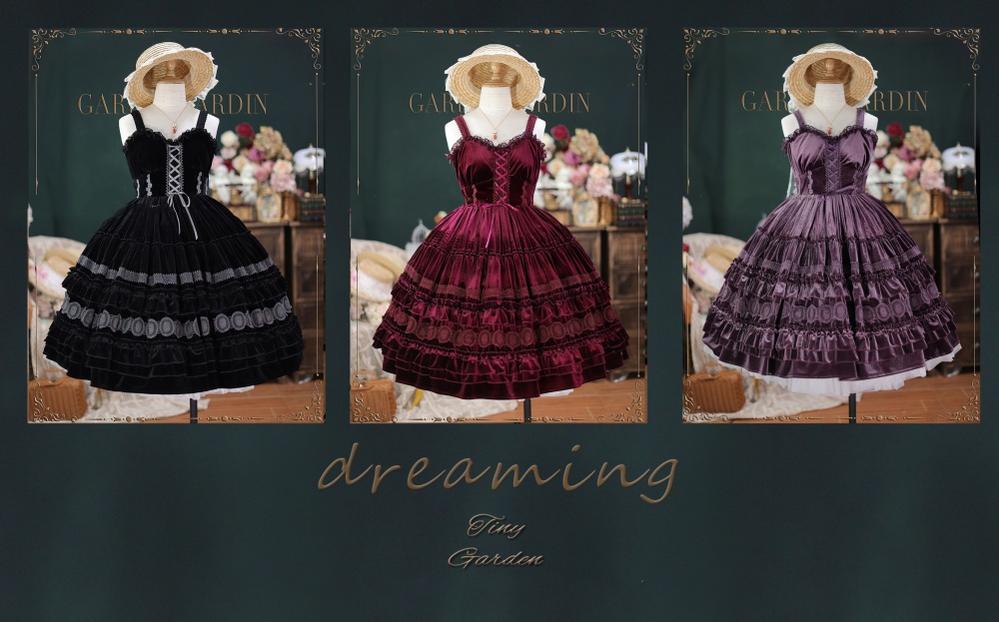 Tiny Garden - Elegant Chiffon Lolita Dress Silky Short Dream Bouquet JSK