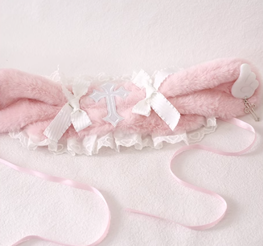 Xiaogui - Kawaii Lolita Hairband Plush Wings Headdress