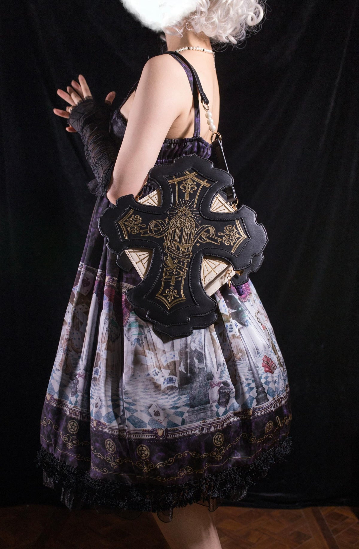 Gothic Lolita Bag, Two Detachable Shoulder Straps 45980:870127