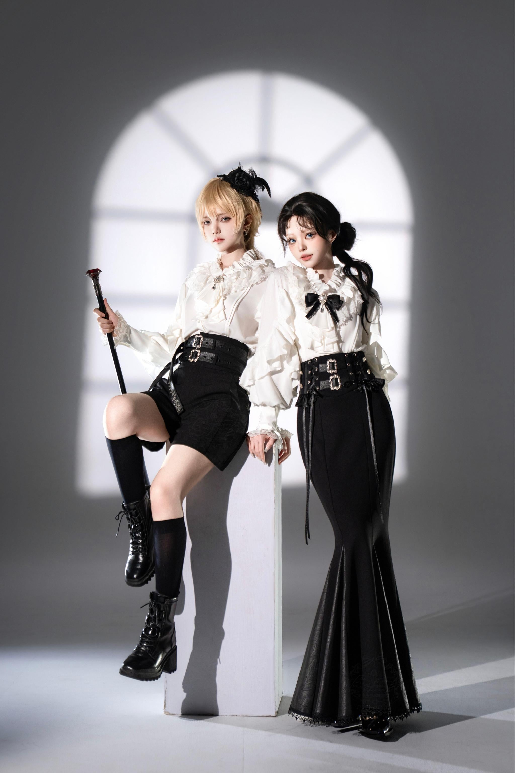 Night & Day Sonata SP - Ouji Lolita Satin Blouse Set, Shorts & Mermaid SK