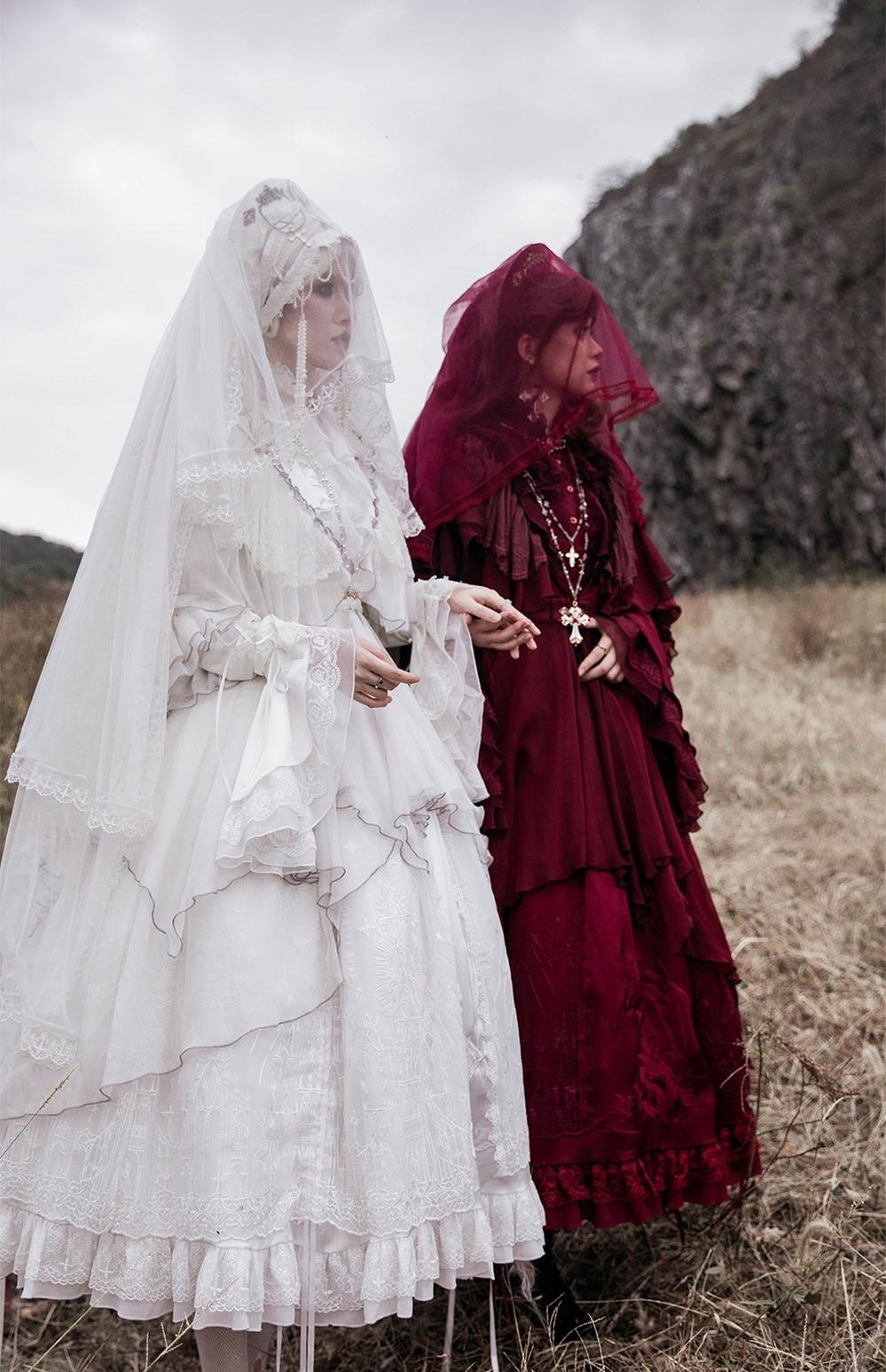 ZJstory~Gothic Lolita Cape Long-sleeved Shawl with Detachable Hood 42129:734122