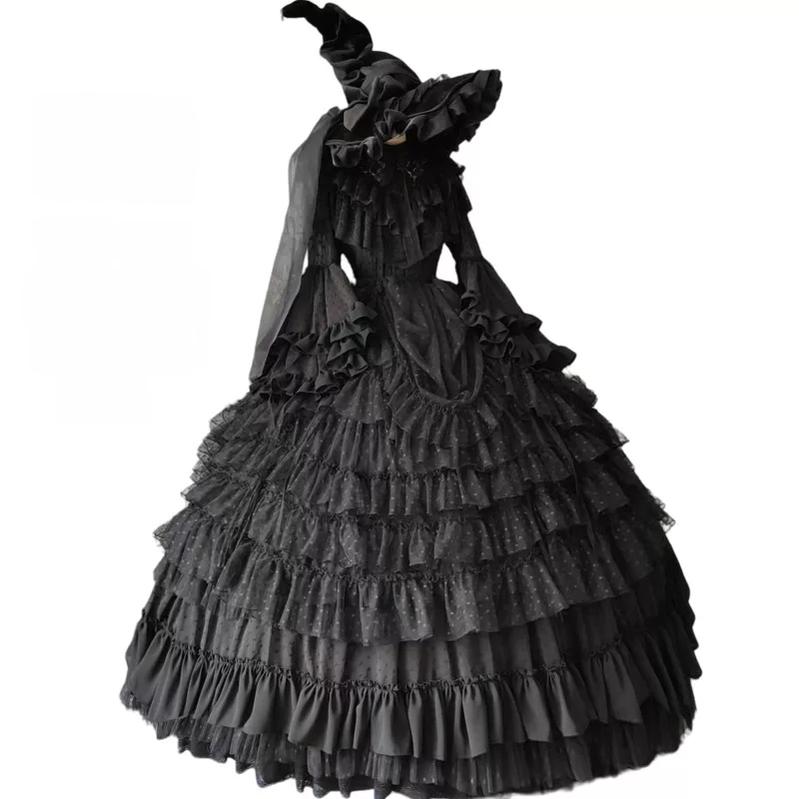 Wedding Lolita Long Volume Underskirt, Layered Ruffles 46117:875479