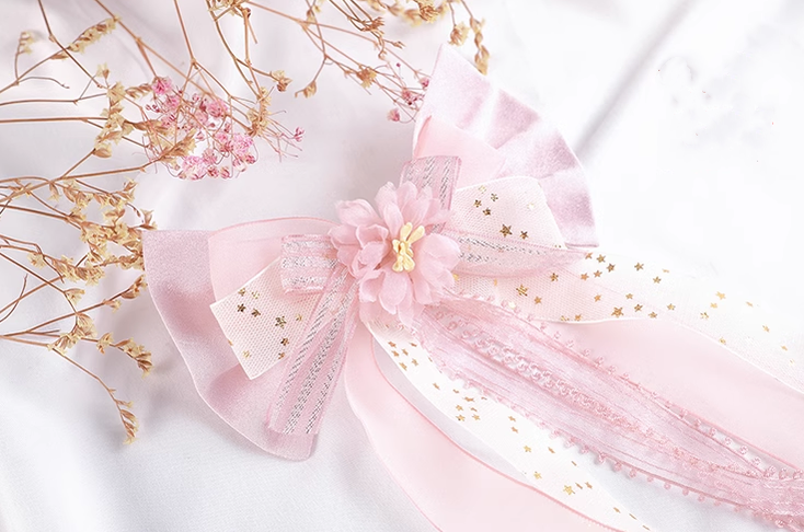 PoliCharlie - Han Lolita Multicolor Headdress and Accessory a white hair pin