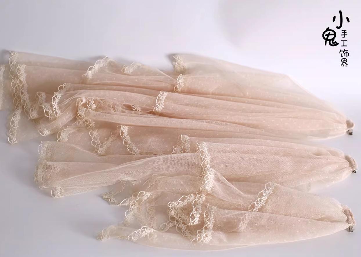 Elegant Champagne Lolita Headdress, Floral & Bows