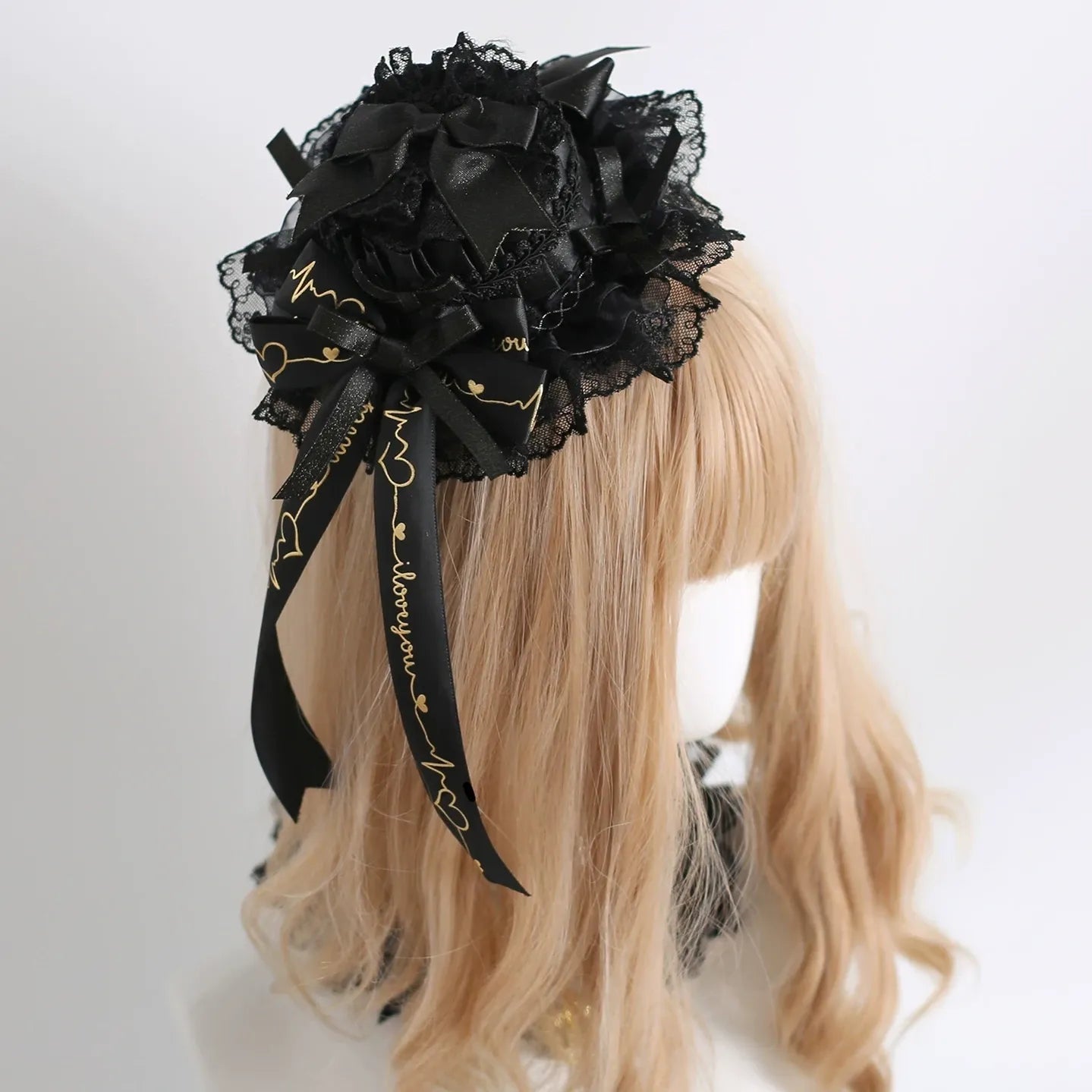 Black-gold Classic Lolita Headpiece, Gold Stamping Accent 45849:865431