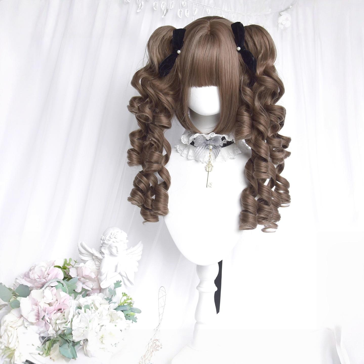 Sinwavy - Doll Like Lolita Wig, Detachable Curl Ponytails 44203:798613