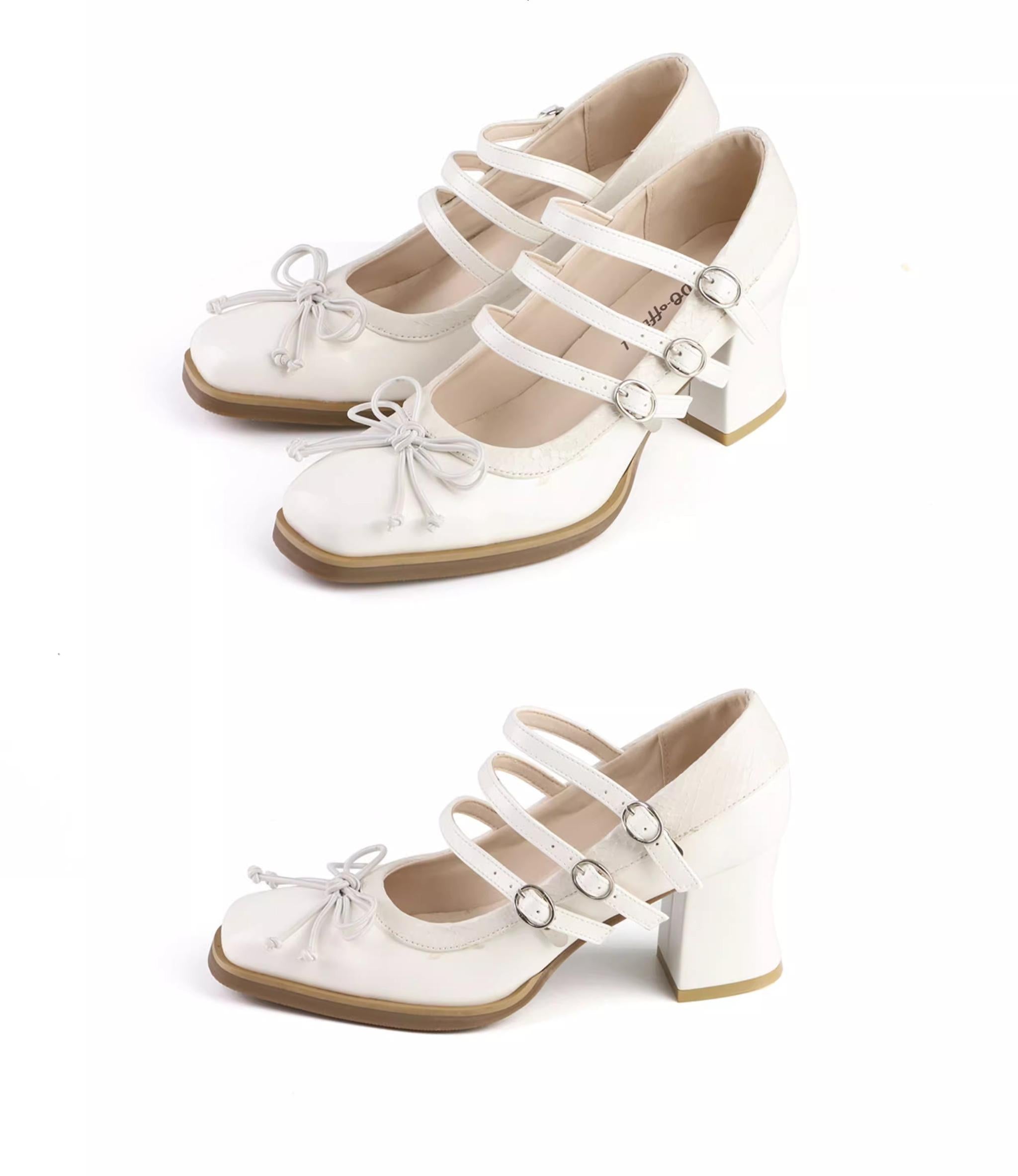MODO - Gothic Lolita Shoes Chunky Heels with Snake-Pattern and Bow 42593:747742
