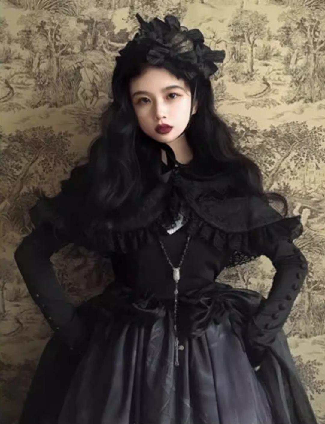 Short Gothic Lolita Cape 44556:815012