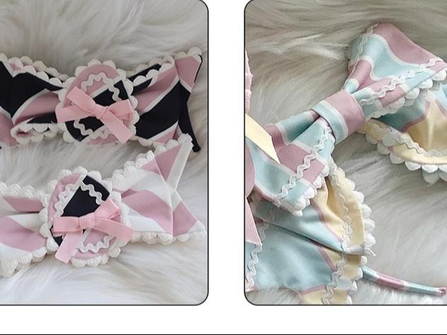 Sakurahime~Werid Theatre~Sweet Lolita Blackpink Stripe OP 21518:342574