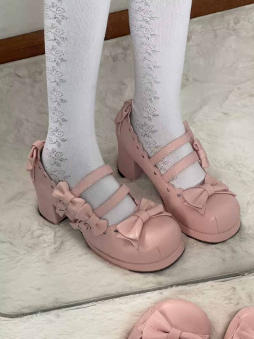 The Seventh Sense - Japanese Style Wooden Platform Wa Lolita Shoes 2352:804636