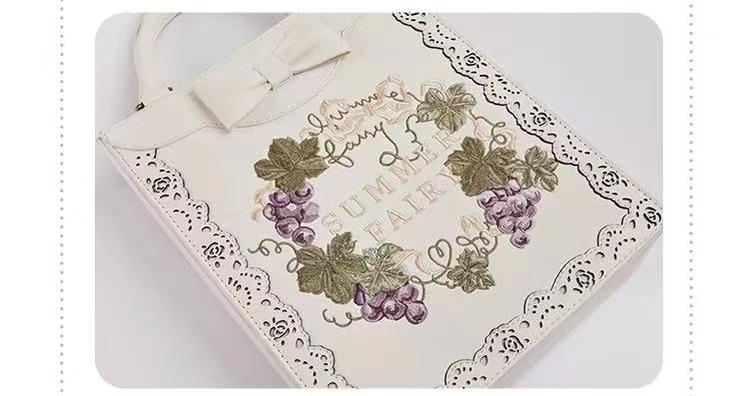 Momo~Loire Vineyard~Country Lolita Heels Shoes PU Handbag 32668:410458
