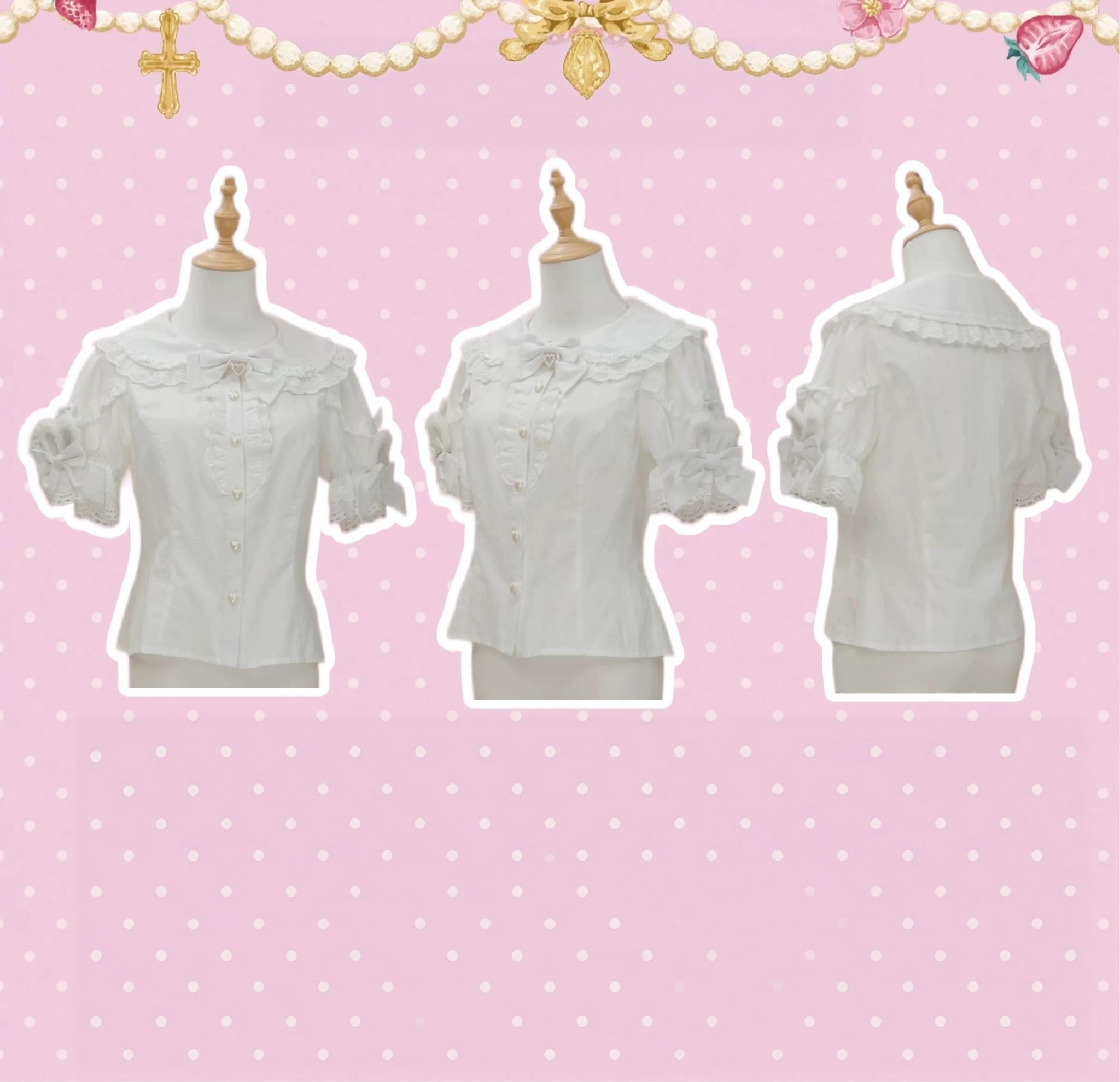 Strawberry Ode - Plus Size Sweet Lolita OP & JSK Dress, Cream Cake Print (Ivory Pink White / 2XL L M S XL) 45892:867039