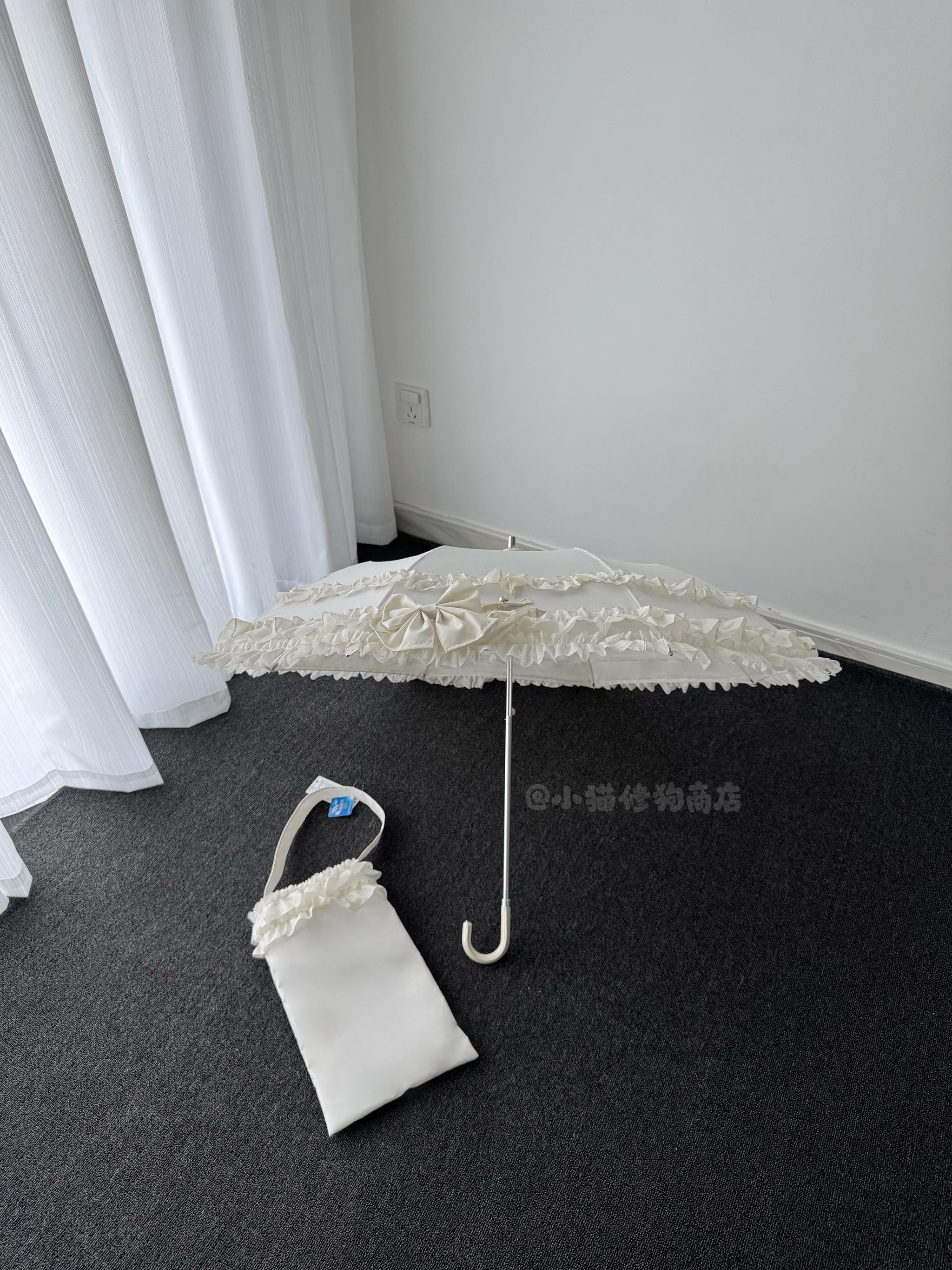Classic Lolita Foldable Sunscreen Parasol with Ruffles