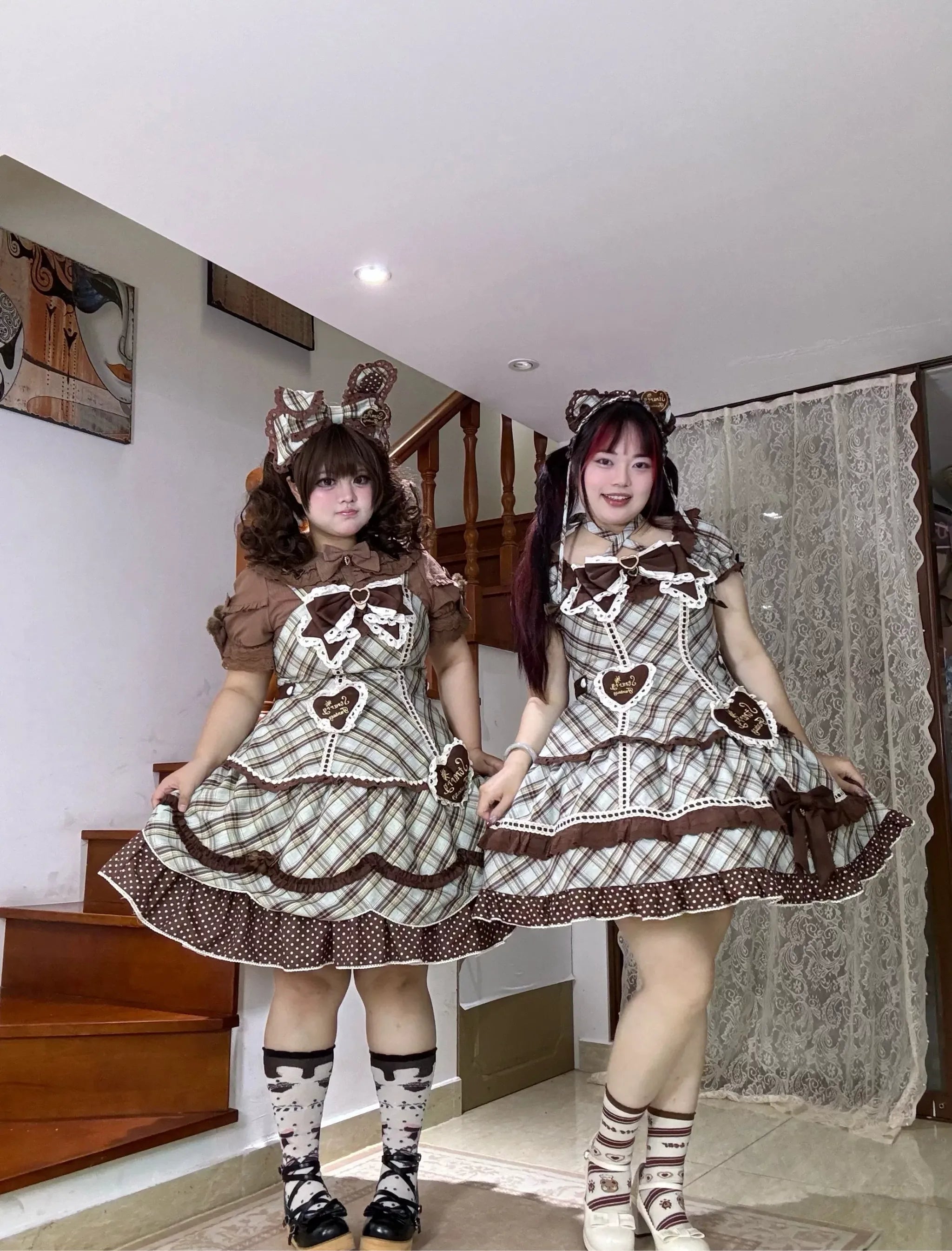 Shibuya Sweetheart - Plus Size Old School Lolita Plaid JSK & OP Dress