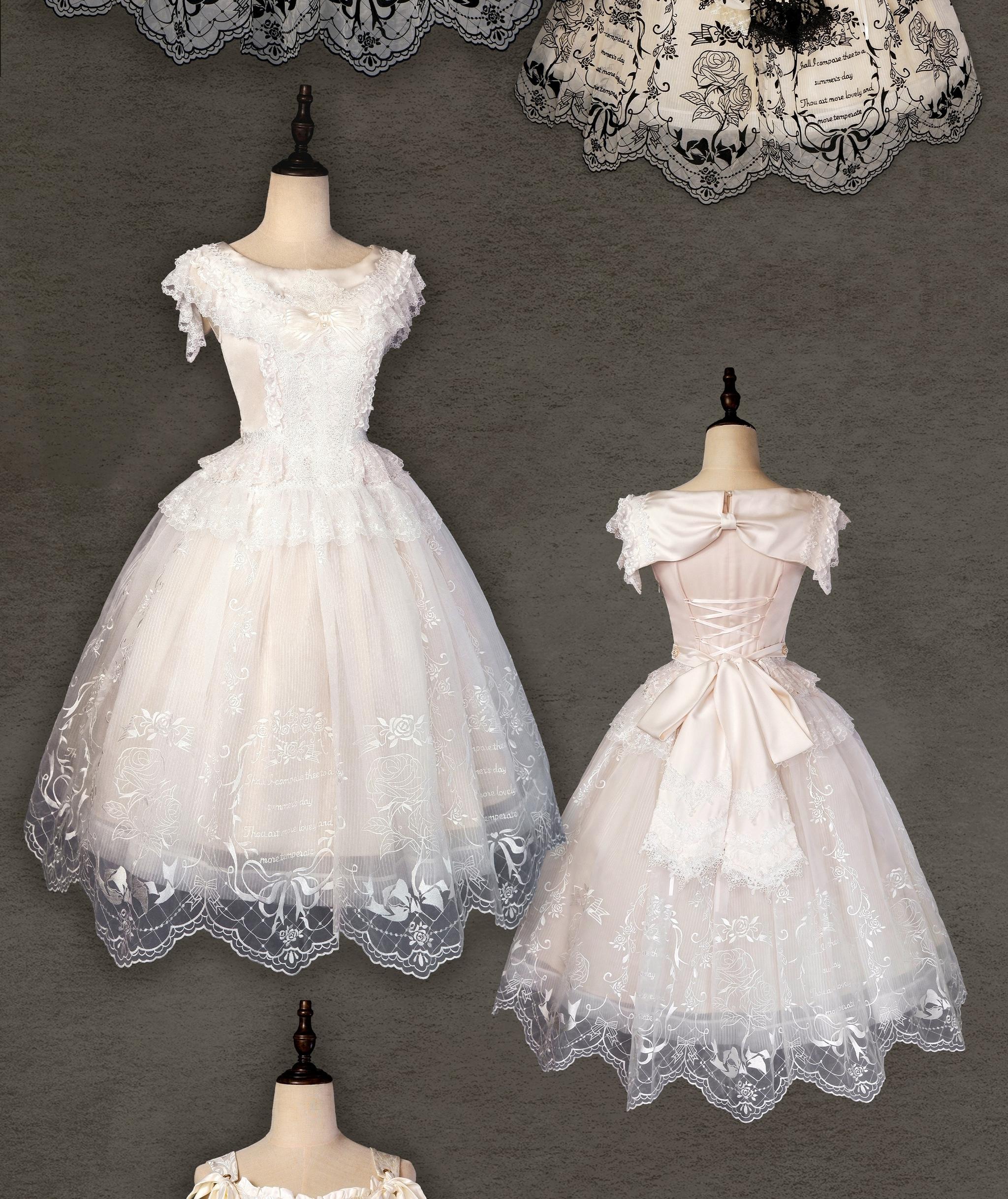 AuroraBorealis - Moonshadow - Gorgeous Wedding Lolita Dress Set Embroidered JSK SK and Bodice (L M S XL XS XXL) 41640:724970
