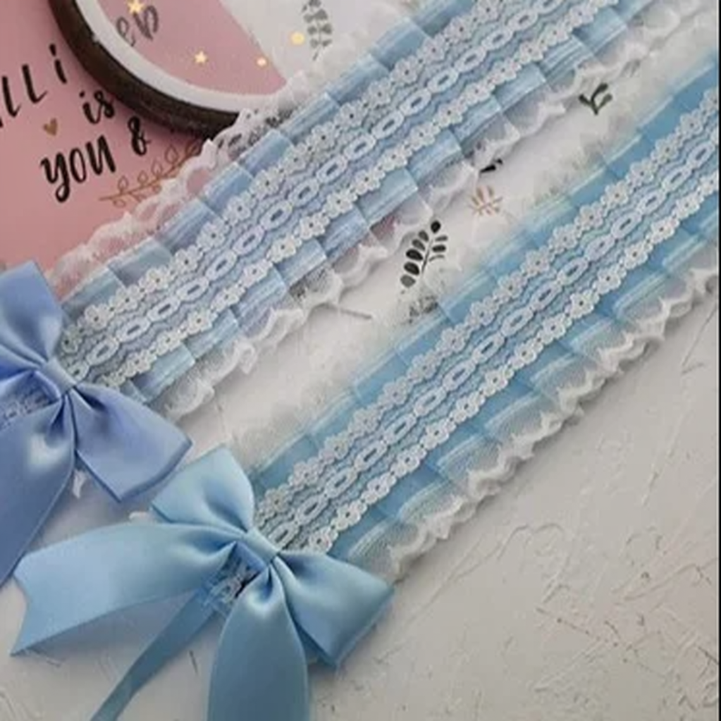 Sweet Lolita Lace Bow Headband with Clips 45829:864384