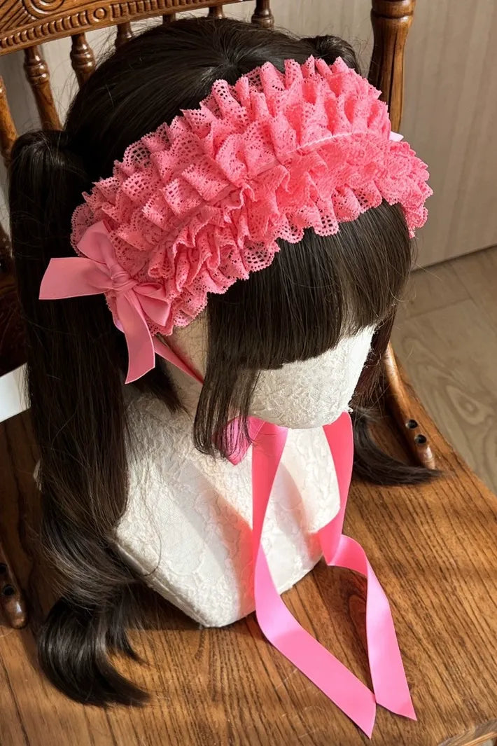 MAID - Customized Elegant Lolita Bow Lace KC Headdress