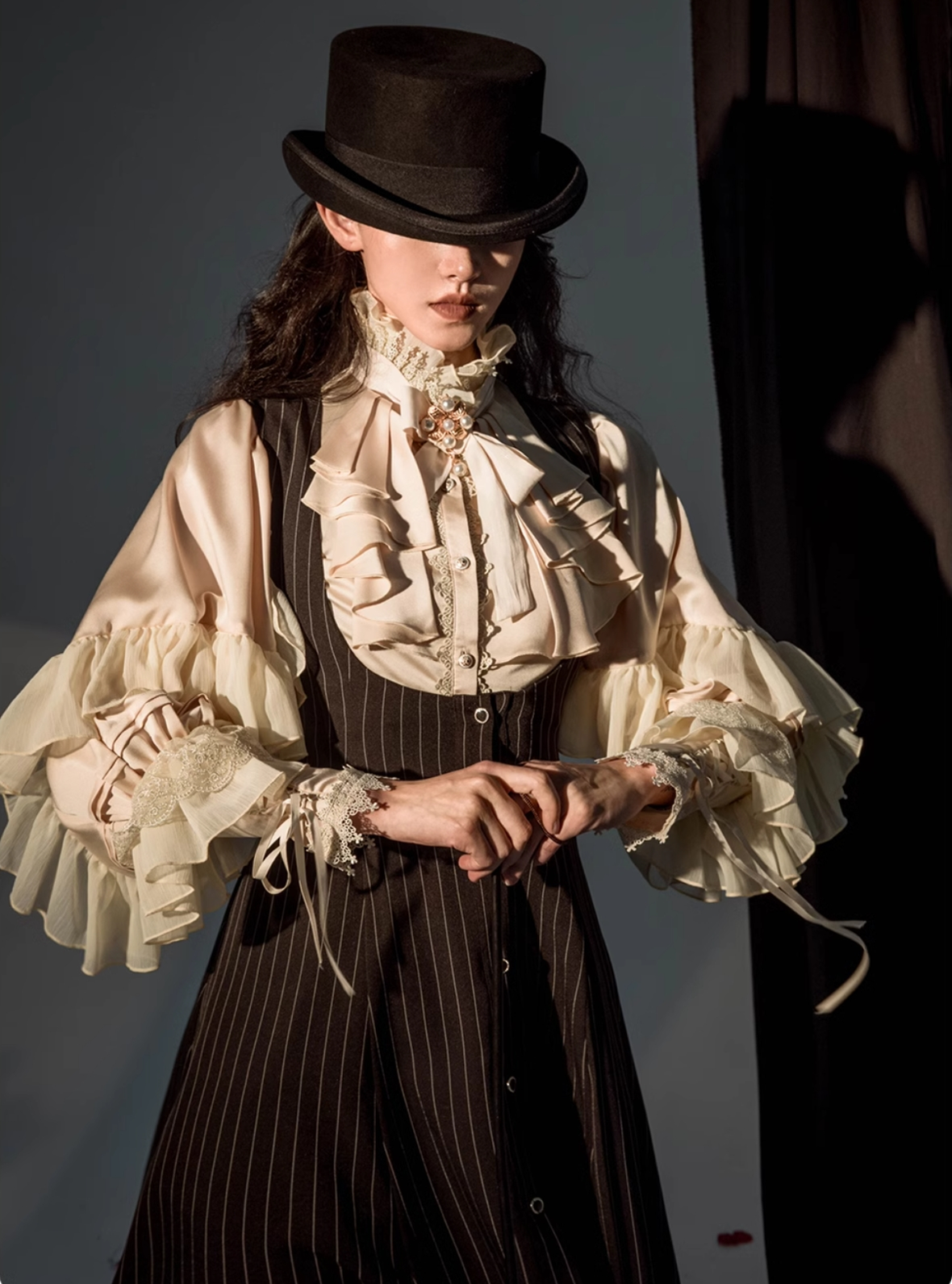 ZJstory - Dragon Bone Cemetery - Gothic Lolita Long Sleeve Blouse 13668:751011