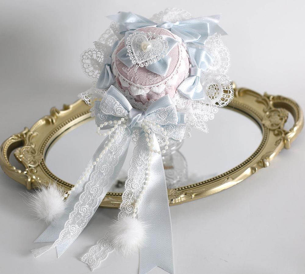 Lolita Headdress, Bunny Ear KC, Embroidered Lace