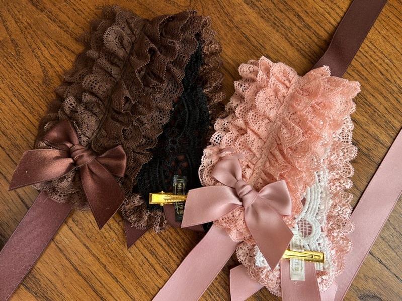 MAID~Customized Elegant Lolita Bow Lace KC Headdress 32564:390684