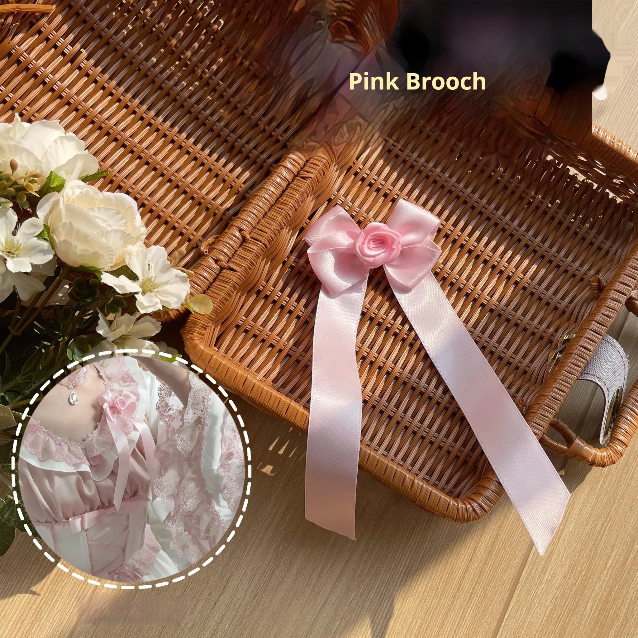 Uncle's Workshop - Stacked - Lolita Accessory Set Hairband Bow Trailing Brooch Choker 41626:707418