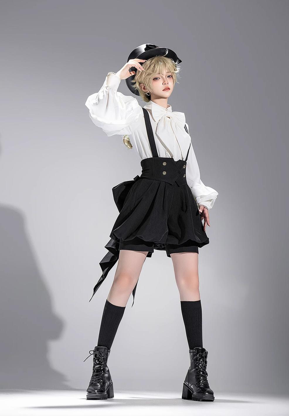Princess Chronicles - Doll - Ouji Lolita Shirt Retro Elegant Prince Lolita Shorts Suit