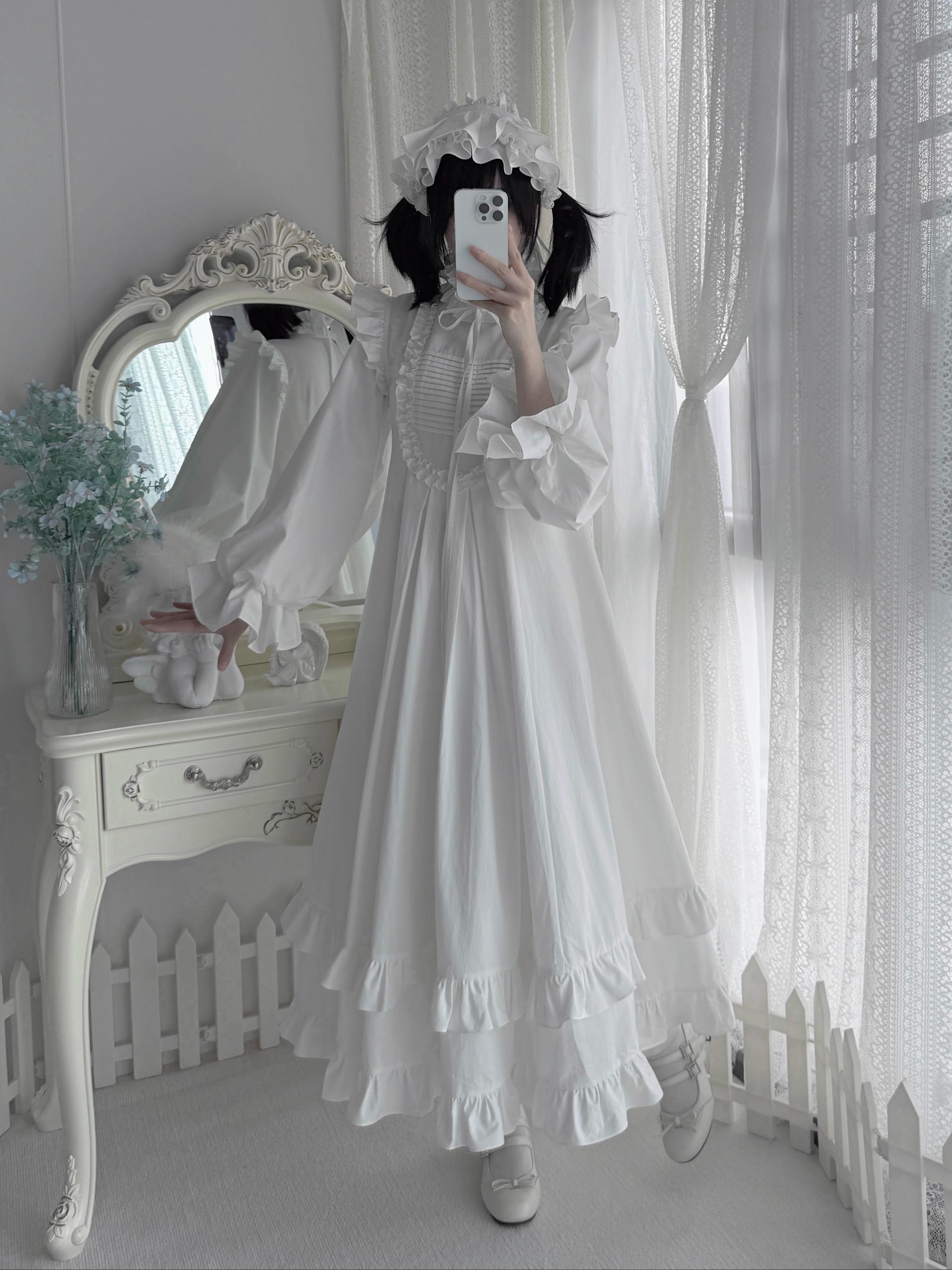 Flower Messenger - Dream & Slumber - Gothic Lolita Blood Print Dress, Detachable Sleeves (2XL L M S XL) 44356:805263